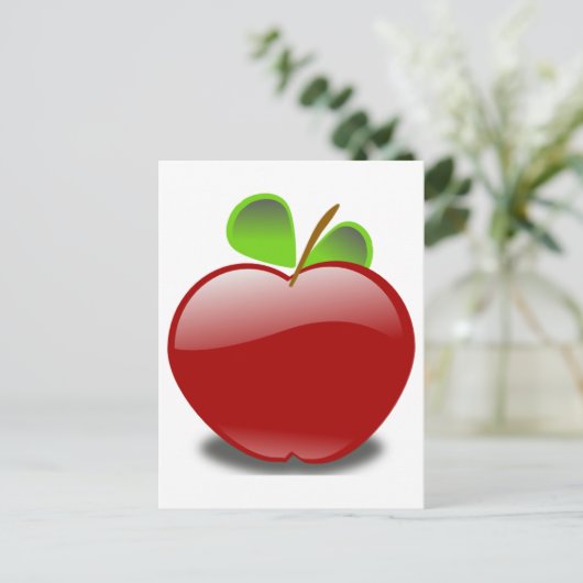 RED APPLE Postcard Postkarte (Stehend Vorderseite)
