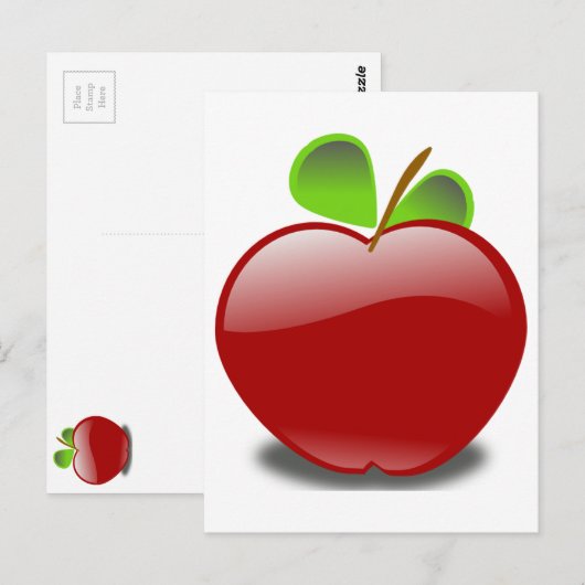 RED APPLE Postcard Postkarte (Vorne/Hinten)