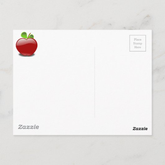 RED APPLE Postcard Postkarte (Rückseite)