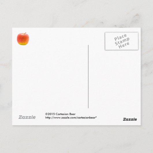 Red Apple Postkarte (Rückseite)