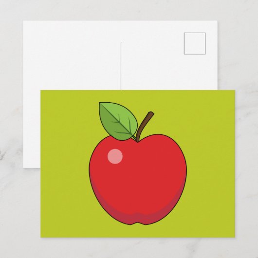 Red Apple Postkarte (Vorne/Hinten)