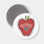 Red Apple, Preschool-Lehrer Magnet (Vorderseite/Rückseite)