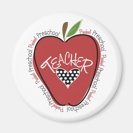 Red Apple, Preschool-Lehrer Magnet (Vorne)