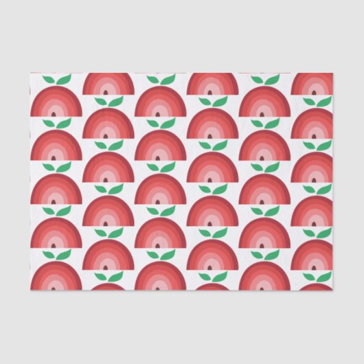 Red Apple Rainbow Pattern Seidenpapier (Vorderseite)