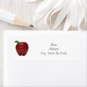 Red Apple Return Address Label (Insitu)