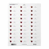Red Apple Return Address Label (Vorne)