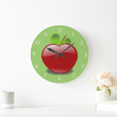 Red Apple Round Wall Große Wanduhr (Zuhause)