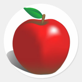 Red Apple Runder Aufkleber