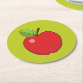 Red Apple Runder Pappuntersetzer (Angewinkelt)