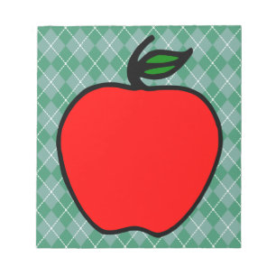 Red Apple School Notepad Geschenk Notizblock