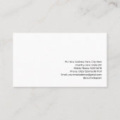 Red Apple Sketch Private Tutor Modernes Schwarz Visitenkarte (Rückseite)