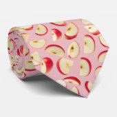 Red Apple Slice Pattern Krawatte (Gerollt)