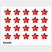 Red Apple Star Shape Sticker (Blatt)