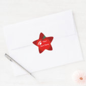 Red Apple Star Shape Sticker (Umschlag)