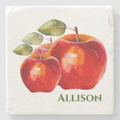 Red Apple Steinuntersetzer (Vorderseite)