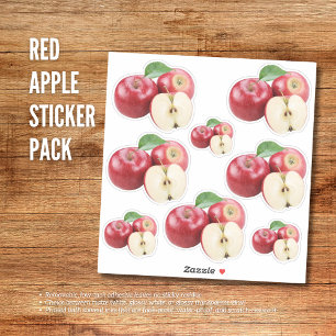 Red Apple Stickers Aufkleber