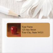 Red Apple Still Life-Rücksendeadressen-Aufkleber (Insitu)