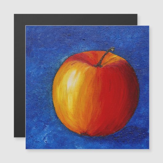 Red Apple - Stillleben Magnetkarte (Vorne/Hinten)