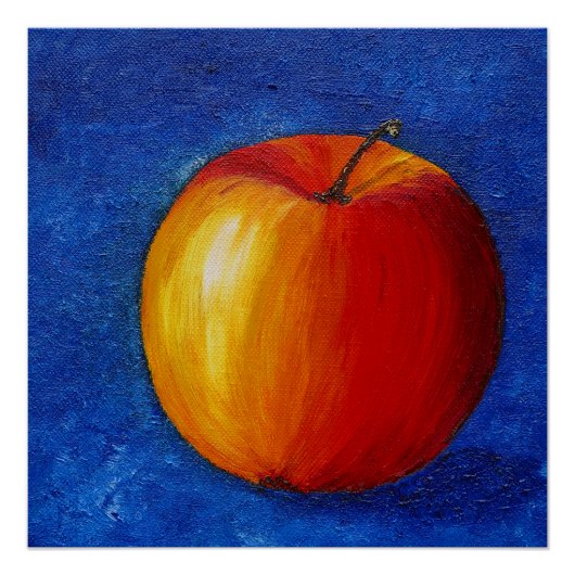 Red Apple - Stillleben Poster (Vorderseite)