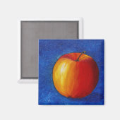 Red Apple - Stilllebenmalerei Magnet (Vorderseite/Rückseite)