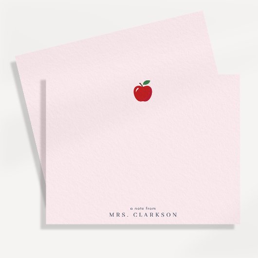 Red Apple Teacher Appreciation Note Card Einladung