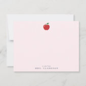 Red Apple Teacher Appreciation Note Card Einladung (Vorderseite)