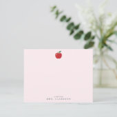 Red Apple Teacher Appreciation Note Card Einladung (Stehend Vorderseite)