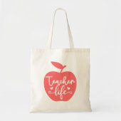 Red Apple Teacher Life Tragetasche (Vorne)