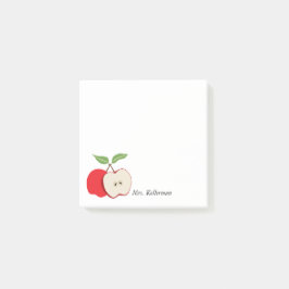 Red Apple Teacher Name 3 x 3 Post-it Klebezettel