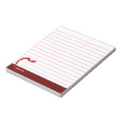 Red Apple Teacher Personalisiert Classic Lines reg Notizblock (Rotiert)