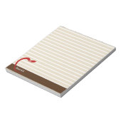 Red Apple Teacher Personalisiert Strip Notepad Notizblock (Rotiert)