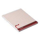 Red Apple Teacher Personalisiert Strip Notepad Notizblock (angewinkelt)
