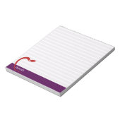 Red Apple Teacher Personalisiert Strip Notepad Notizblock (Rotiert)