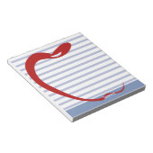Red Apple Teacher Personalisiert Strip Notepad Notizblock (angewinkelt)