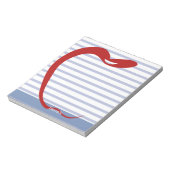 Red Apple Teacher Personalisiert Strip Notepad Notizblock (Rotiert)