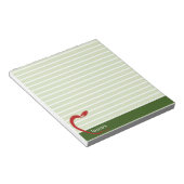 Red Apple Teacher Personalisiert Strip Notepad Notizblock (angewinkelt)