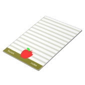 Red Apple Teacher Personalisierte grüne Linien Notizblock (angewinkelt)