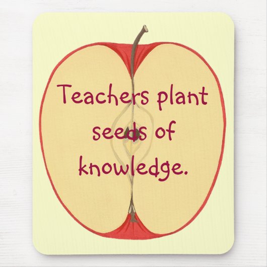 Red Apple Teachers Pflanze Seeds, Knowledge Mousep Mousepad (Vorne)