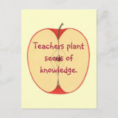 Red Apple Teachers Pflanze Seeds, Knowledge Postca Postkarte (Vorderseite)