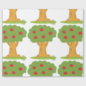 Red Apple Tree Geschenkpapier (Flach)