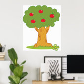 Red Apple Tree Poster (Heimbüro)