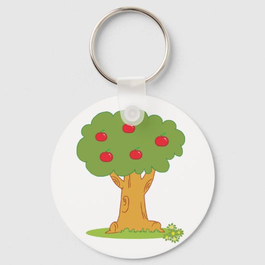 Red Apple Tree Schlüsselanhänger (Vorderseite)