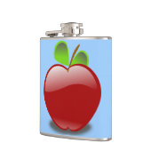 Red Apple Vinyl Wrapped Flask Flachmann (Links)