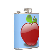 Red Apple Vinyl Wrapped Flask Flachmann (Rechts)