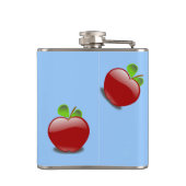 Red Apple Vinyl Wrapped Flask Flachmann (Rückseite)