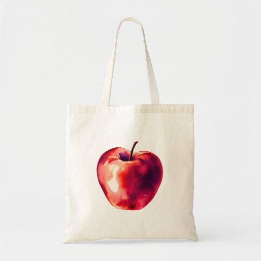 Red Apple Watercolor Tragetasche (Vorne)