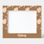 Red apples and leaves on black geätzte rahmen (Vorderseite)