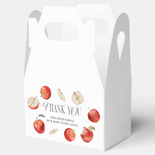 Red Apples Baby Dusche Geschenkschachtel (Geöffnet)