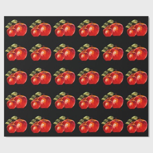 Red Apple's Black Geschenkpapier (Flach)