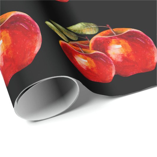 Red Apple's Black Geschenkpapier (Rolleneckpunkt)